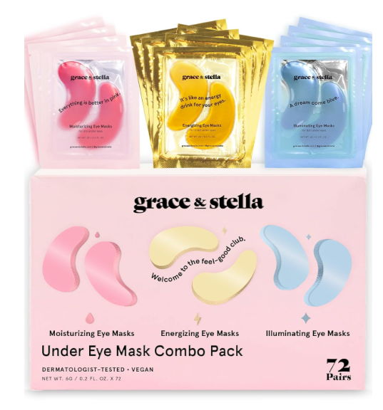 Under Eye Masks for Puffy Eyes, Dark Circles by Grace & Stella -