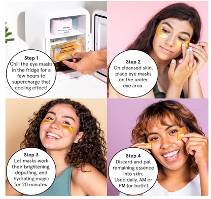 Under Eye Masks for Puffy Eyes, Dark Circles by Grace & Stella -