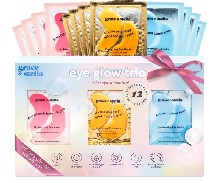 Under Eye Masks for Puffy Eyes, Dark Circles by Grace & Stella -
