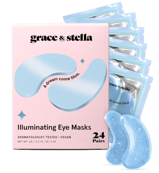 Under Eye Masks for Puffy Eyes, Dark Circles by Grace & Stella -