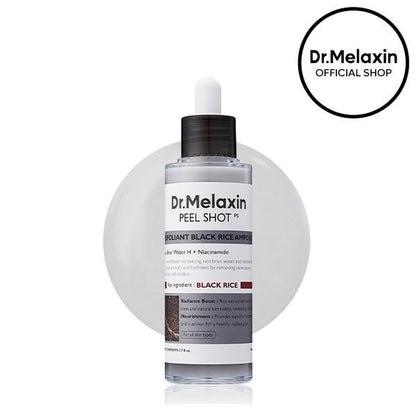 [Dr.Melaxin Official] Peel Shot Glow Rice Peeling Ampoule, Soft Exfoliating Face & Body Dead Cell, Blackheads Remover for All Skin Types, 80Ml Skincare Comfort Ampoule